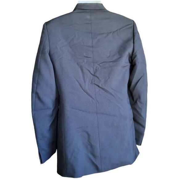 Vintage Jackie Vital Men’s Suit Jacket Size 38L Black Poly Blend - Picture 2 of 6